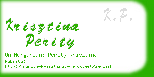 krisztina perity business card